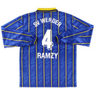 1995-96 Werder Bremen Away Shirt Ramzy #4 L/S M Football Shirt