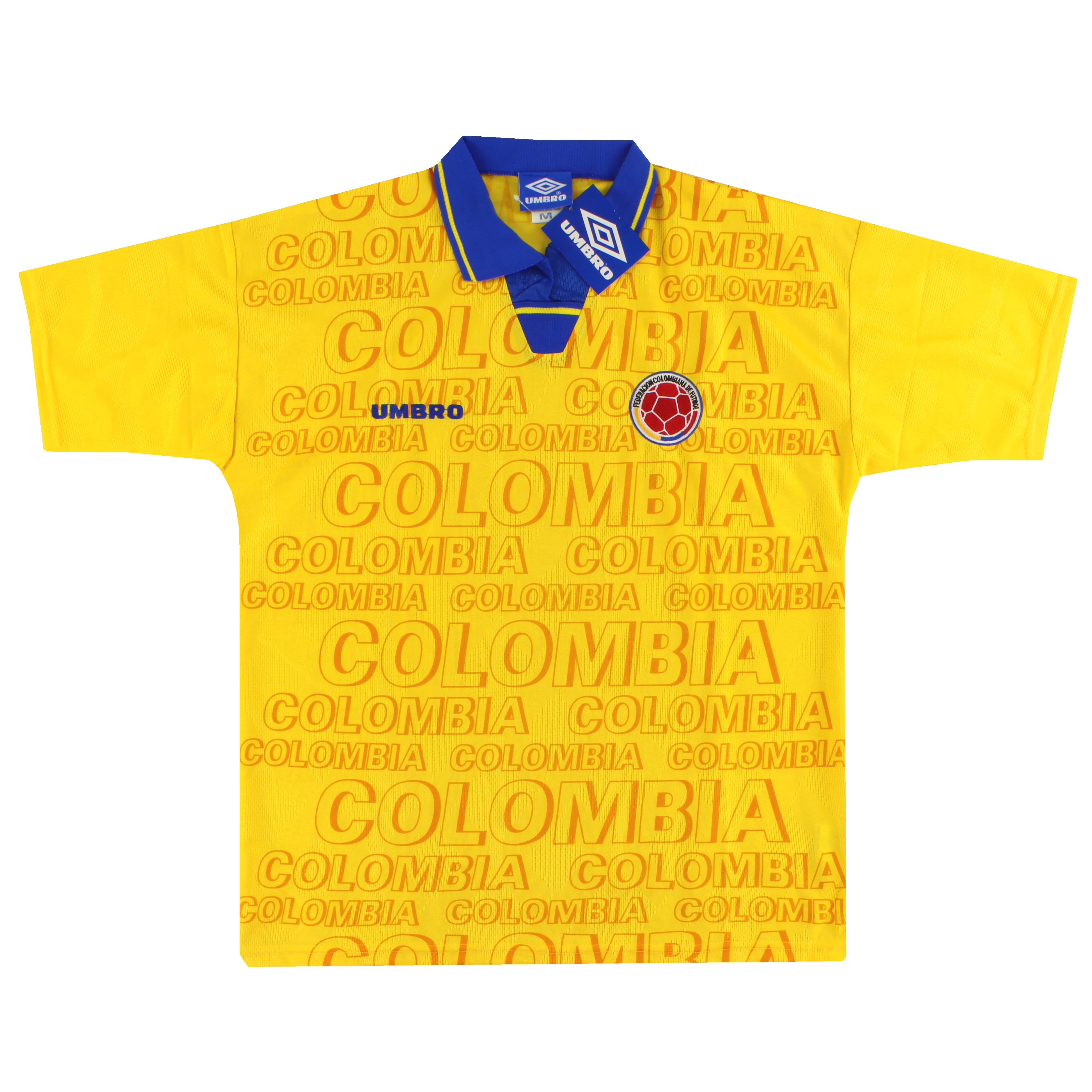 1995-96 Colombia Umbro Home Shirt *w/tags* M | Vintage Football Shirts