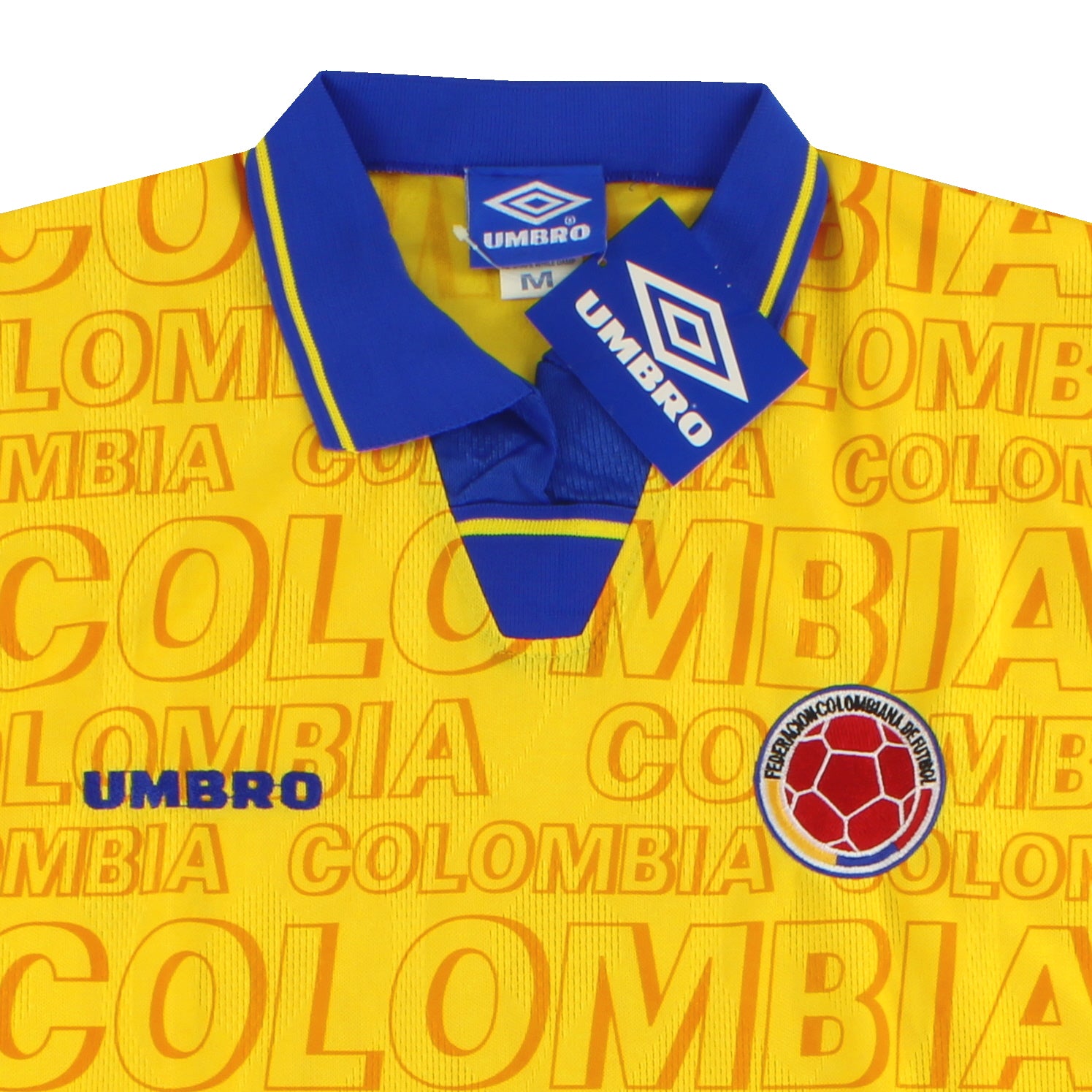 1995-96 Colombia Umbro Home Shirt *w/tags* M | Vintage Football Shirts