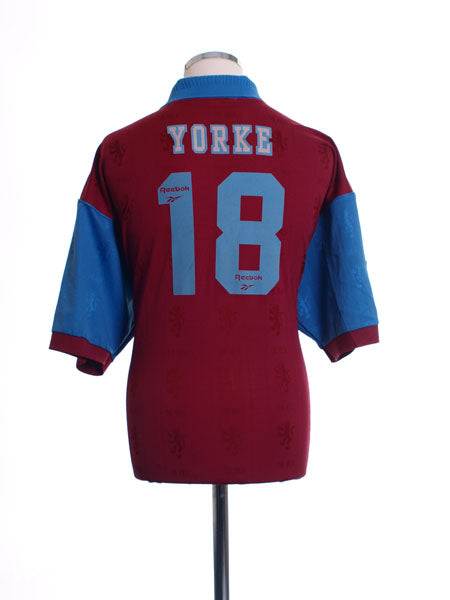 1995-97 Aston Villa Home Shirt Yorke #18 XL Football Shirt