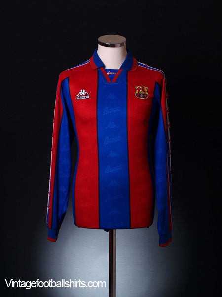 1995-97 Barcelona Home Shirt L/S L Football Shirt