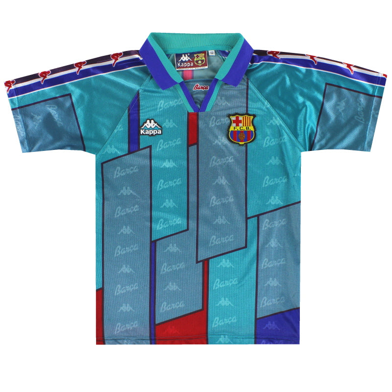 1995-97 Barcelona Kappa Away Shirt L.Boys Football Shirt