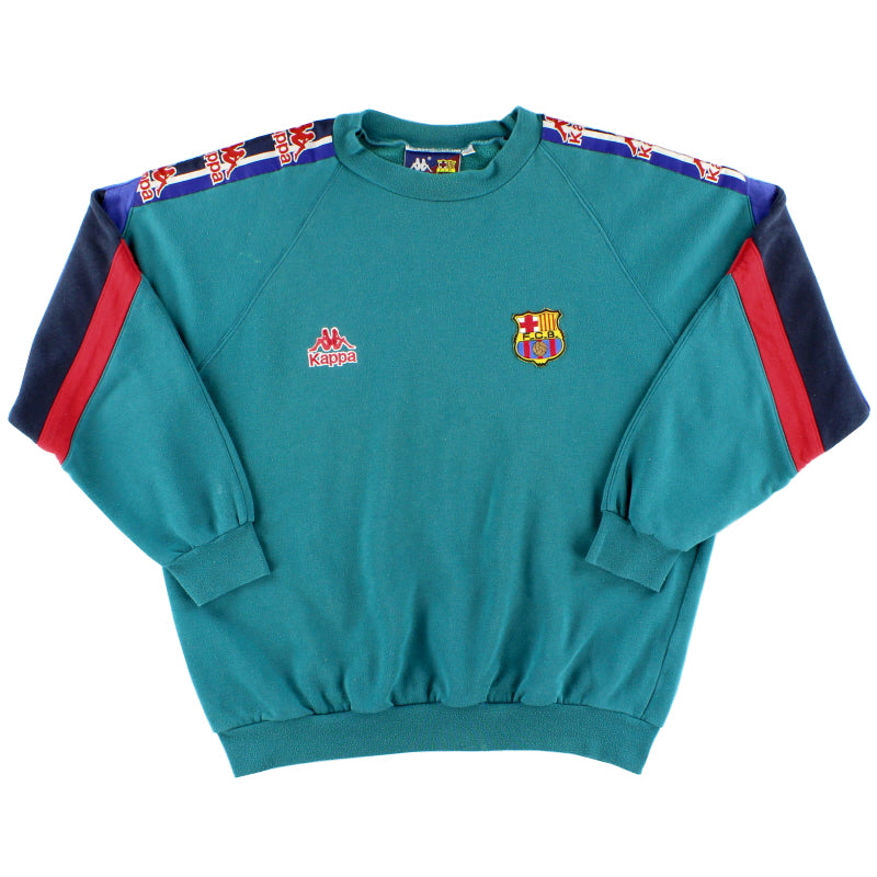 1995-97 Barcelona Kappa Sweatshirt L | Vintage Football Shirts