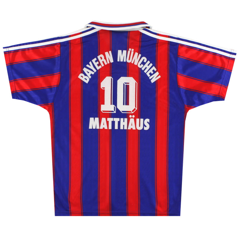1995-97 Bayern Munich adidas Home Shirt Matthaus #10 S Football Shirt