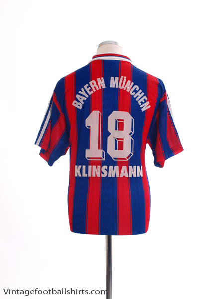 1995-97 Bayern Munich Home Shirt Klinsmann #18 L Football Shirt