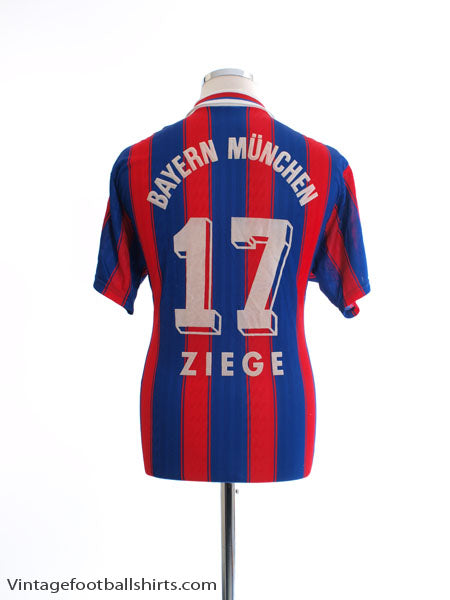 1995-97 Bayern Munich Home Shirt Ziege #17 M Football Shirt