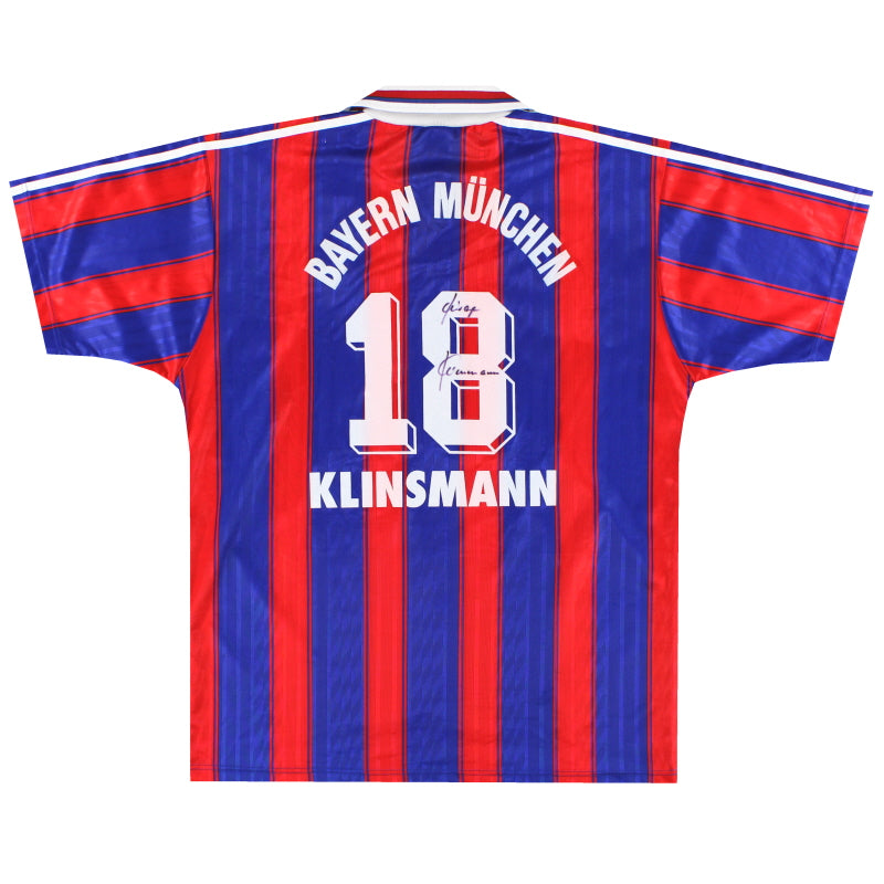 1995-97 Bayern Munich Home Shirt Klinsmann #18 L Football Shirt