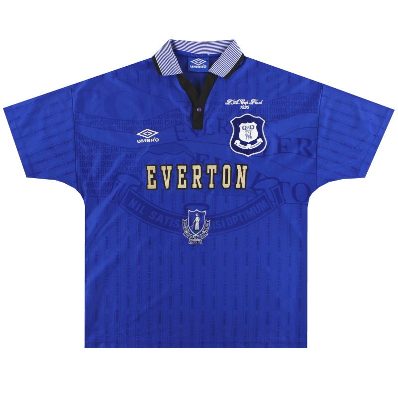 1995-97 Home Farm Everton Umbro 'FA Cup Final' Home Shirt L Football Shirt