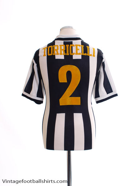 1995-97 Juventus Home Shirt Torricelli #2 M Football Shirt