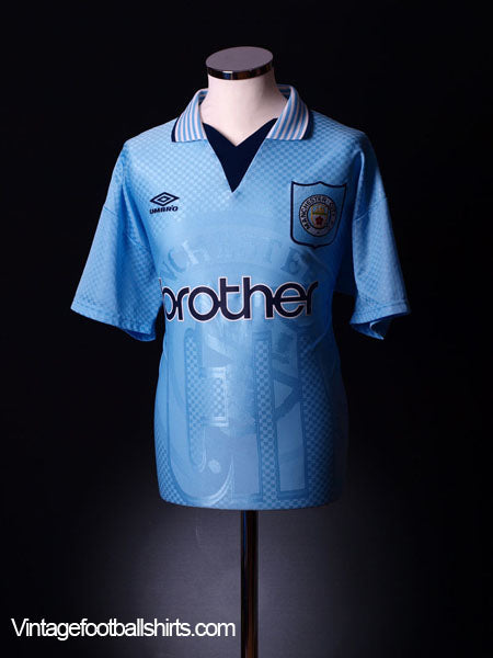 1995-97 Manchester City Home Shirt *As New* XL Football Shirt