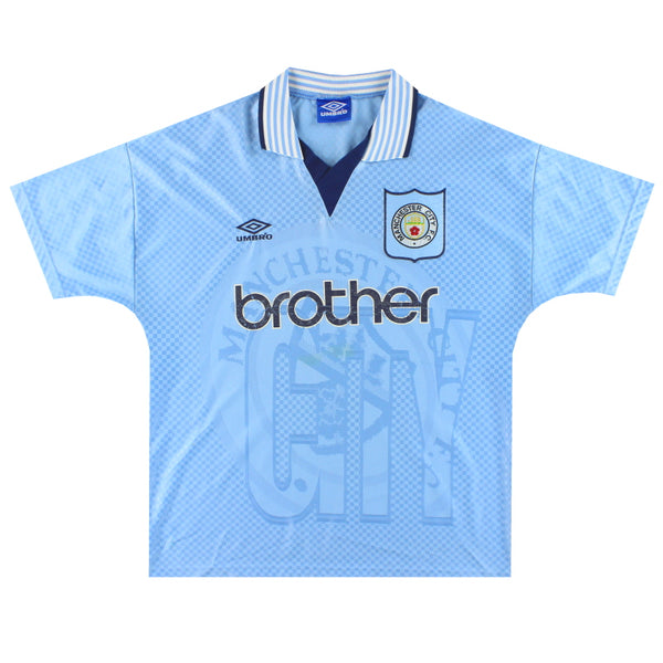 1995-97 Manchester City Umbro Home Shirt L | Vintage Football Shirts