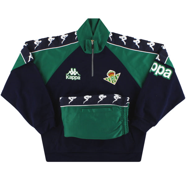 Kappa REAL BETIS ジャージ Lサイズ 黒/緑 1995-97 Real Betis Kappa Tracksuit S | Vintage Football Shirts