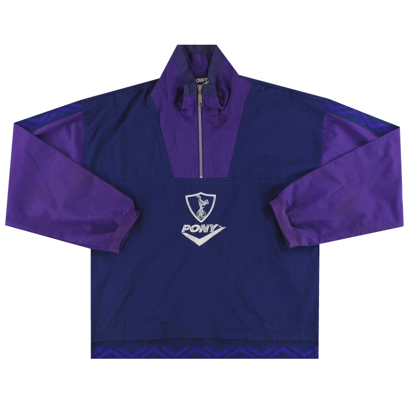 1995-97 Tottenham Pony 1/2 Zip Drill Top XL | Vintage Football Shirts