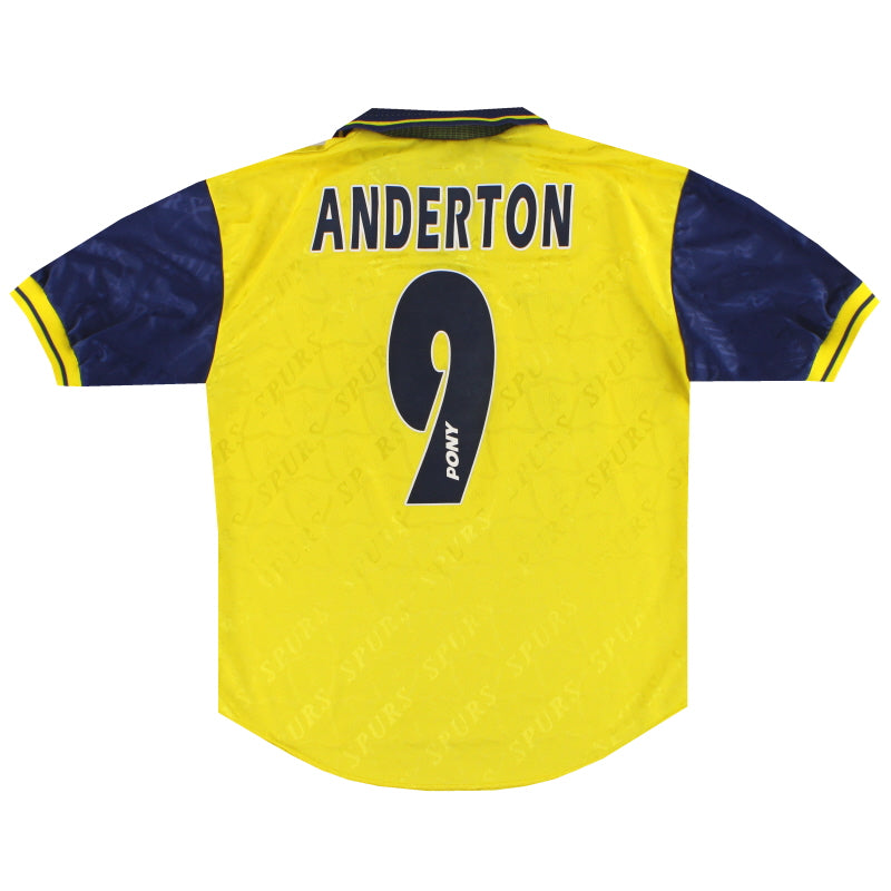 1995-97 Tottenham Pony Third Shirt Anderton #9 S | Vintage