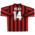 1996-97 AC Milan Home Shirt Weah #14 L/S XL Football Shirt