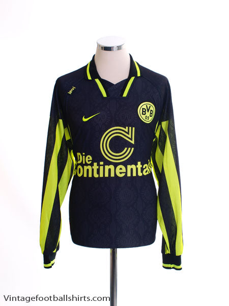 1996-97 Borussia Dortmund Away Shirt L/S L Football Shirt