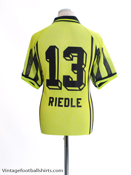 1996-97 Borussia Dortmund Home Shirt Riedle #13 L Football Shirt