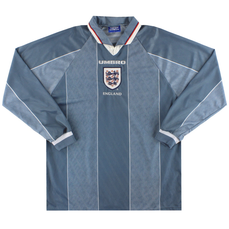1996-97 England Umbro Player Issue Away Shirt L/S XL Football Shirt