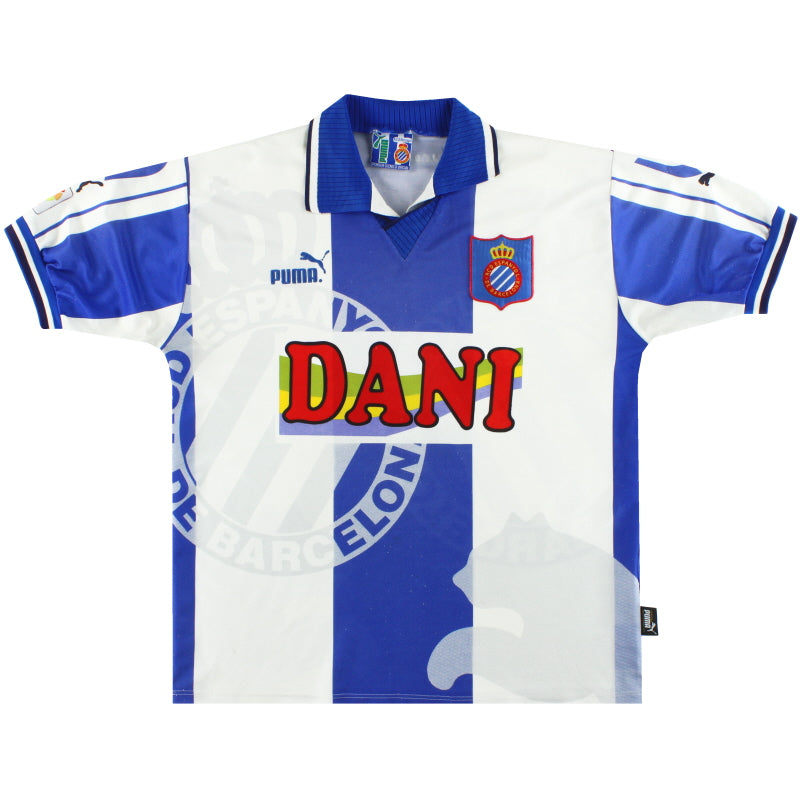 1996-97 Espanyol Puma Home Shirt L Football Shirt
