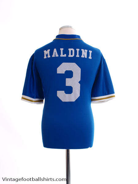 1996-97 Italy Home Shirt Maldini #3 XL Football Shirt