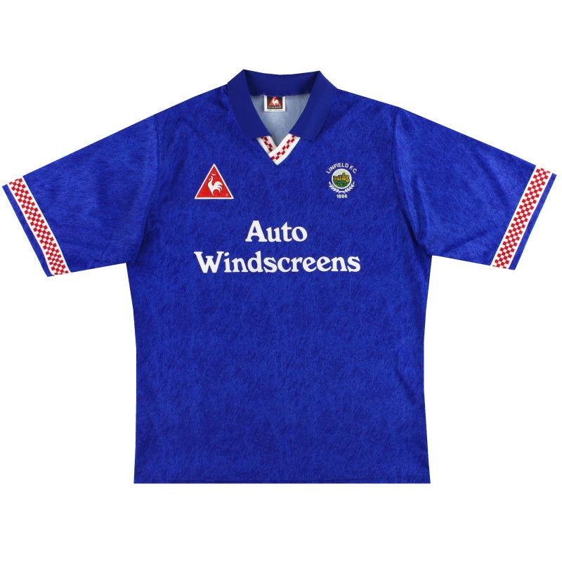 1996-97 Linfield Le Coq Sportif Home Shirt L Football Shirt