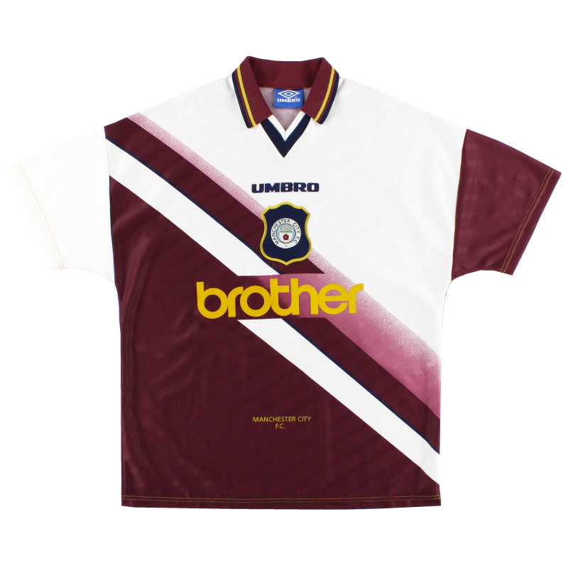 美品 96-97 青タグ Umbro Manchester City Away 1996-97 Manchester City Umbro Away Shirt XL | Vintage Football Shirts