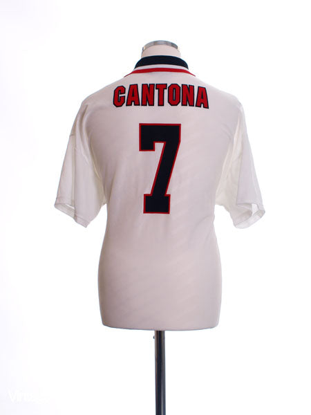 1996-97 Manchester United Away Shirt Cantona #7 L Football Shirt