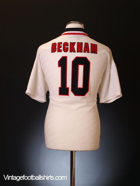 1996-97 Manchester United Away Shirt Beckham #10 L | Vintage