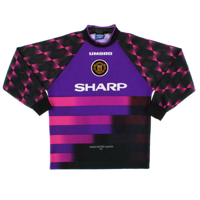 1996-97 Manchester United Goalkeeper Shirt L.Boys Football Shirt