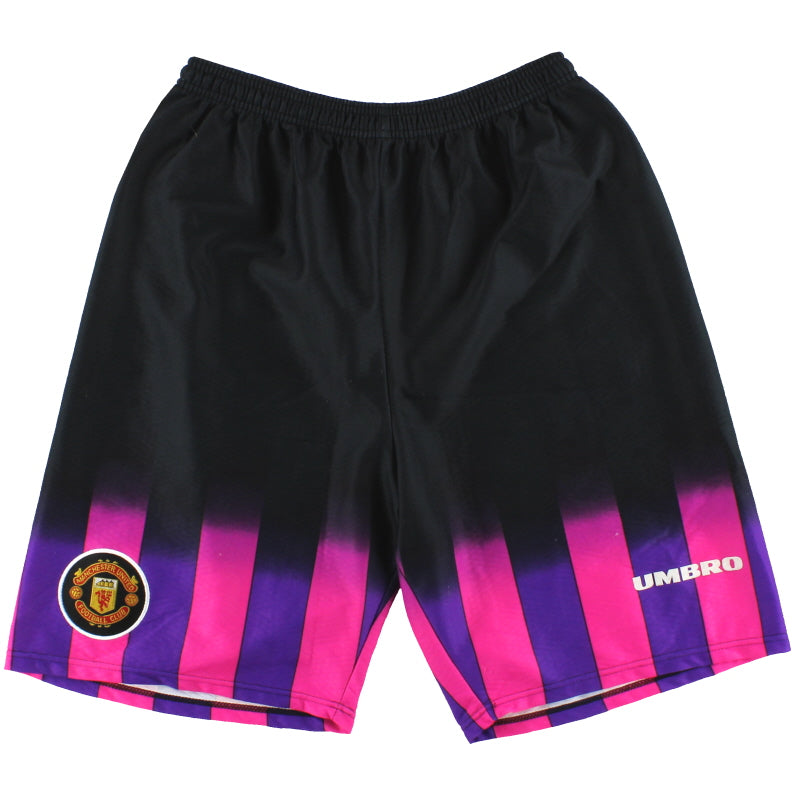 1996-97 Manchester United Umbro Goalkeeper Shorts L Football Shirt