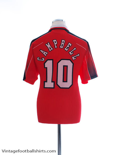 1996-97 Nottingham Forest Home Shirt Campbell #10 L Football Shirt