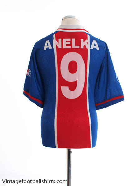 1996-97 Paris Saint-Germain Home Shirt Anelka #9 L | Vintage