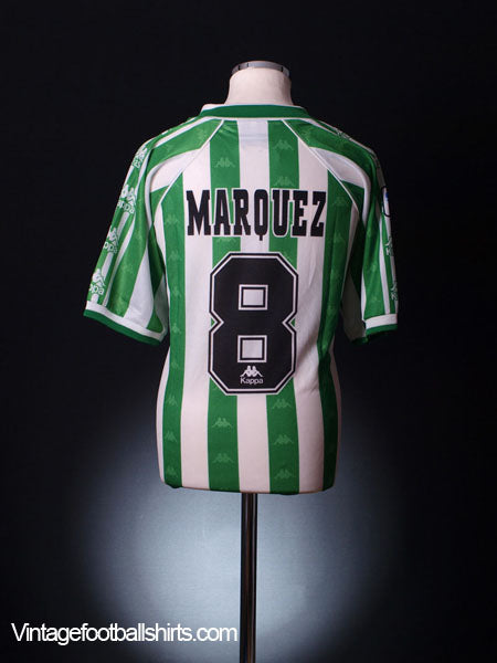 1996-97 Real Betis Match Issue Home Shirt Marquez #8 *BNWT* XL Football Shirt