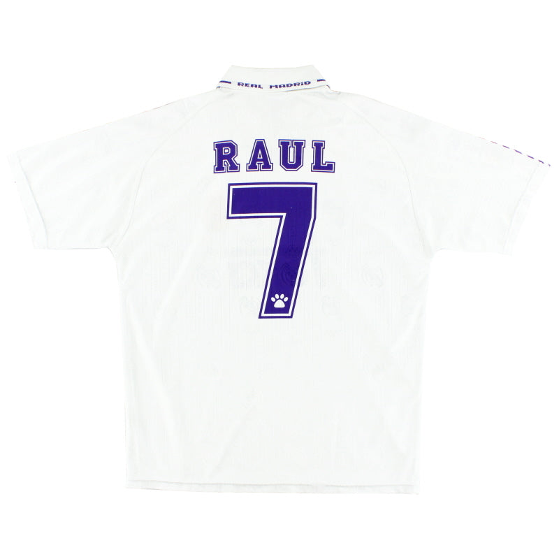 1996-97 Real Madrid Home Shirt Raul #7 XL | Vintage Football Shirts