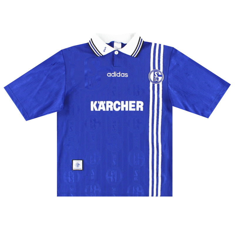 1996-97 Schalke adidas Home Shirt S Football Shirt