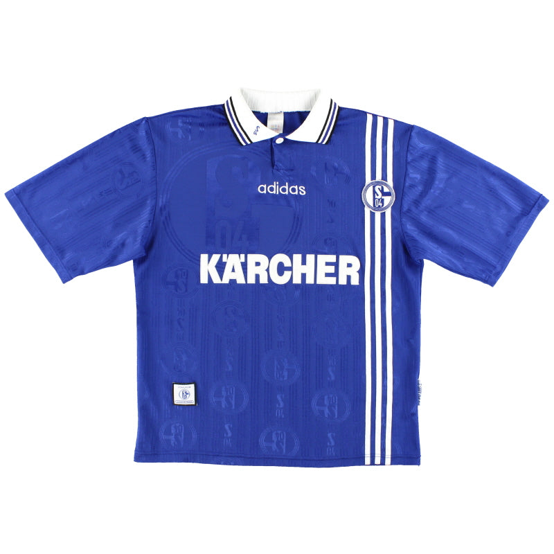 1996-97 Schalke adidas Home Shirt M Football Shirt