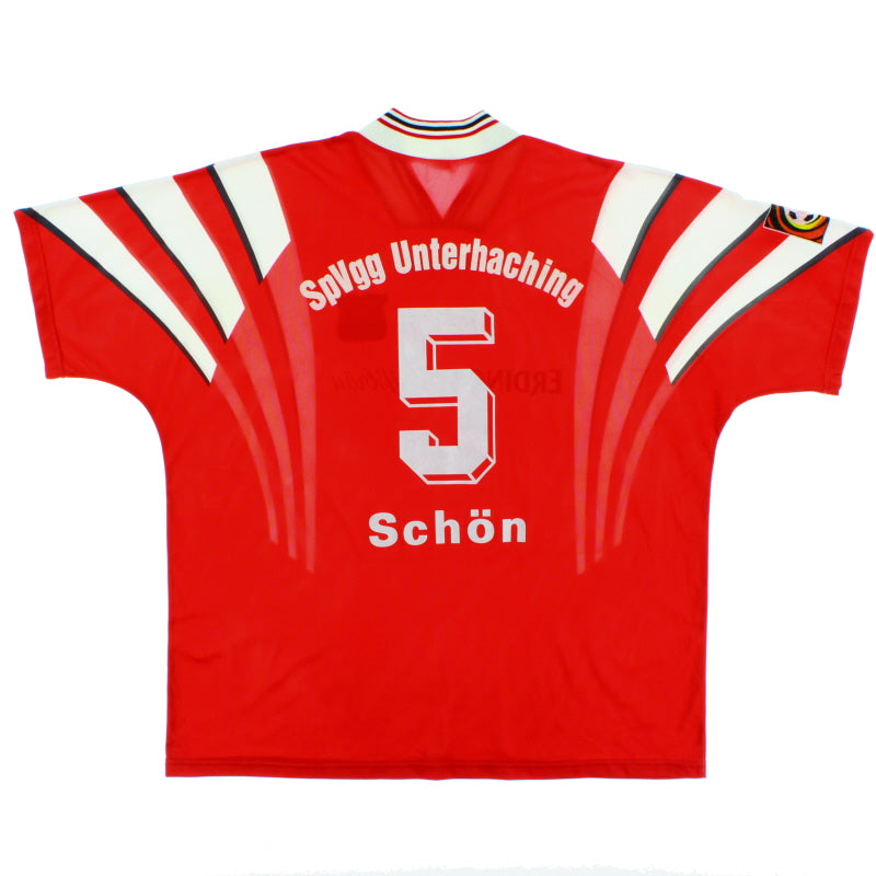 1996-97 SpVgg Unterhaching Match Issue Shirt Schon #5 XL Football Shirt