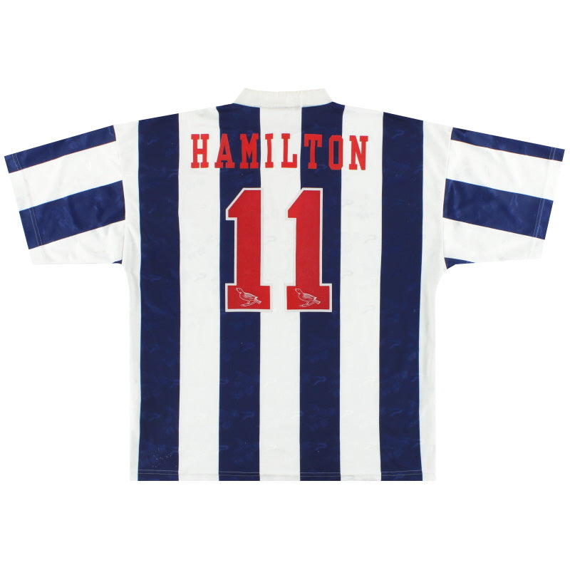 1996-97 West Brom Home Shirt Hamilton #11 L Football Shirt