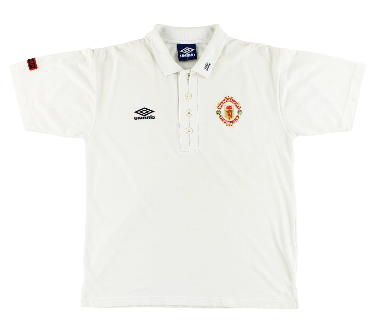 1996-97 Manchester United Umbro Polo Shirt L
