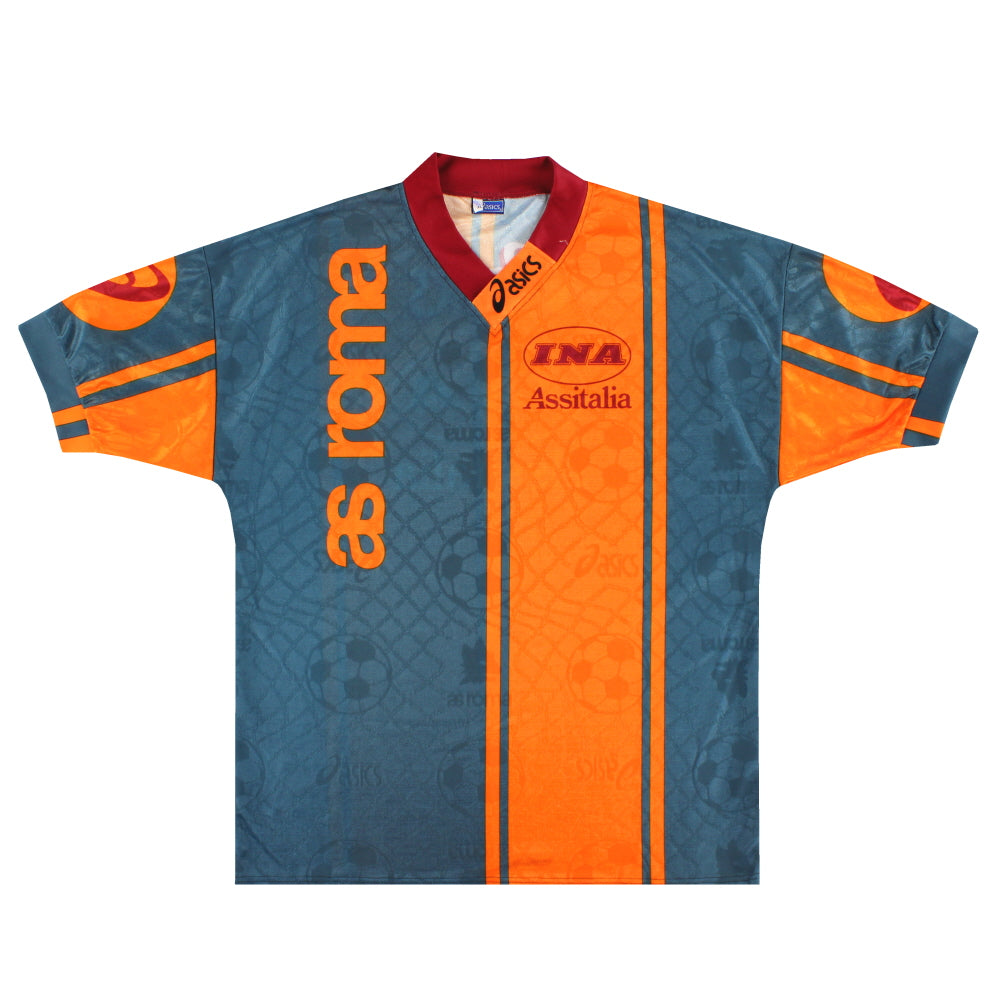 ビンテージ アシックス ASローマ ユニフォーム フットボール 1996-97 Roma Asics Training Shirt *Mint* XL | Vintage Football Shirts