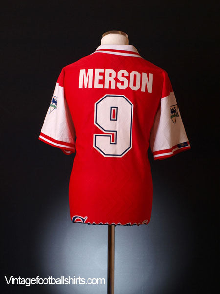 1996-98 Arsenal Home Shirt Merson #9 XL Football Shirt