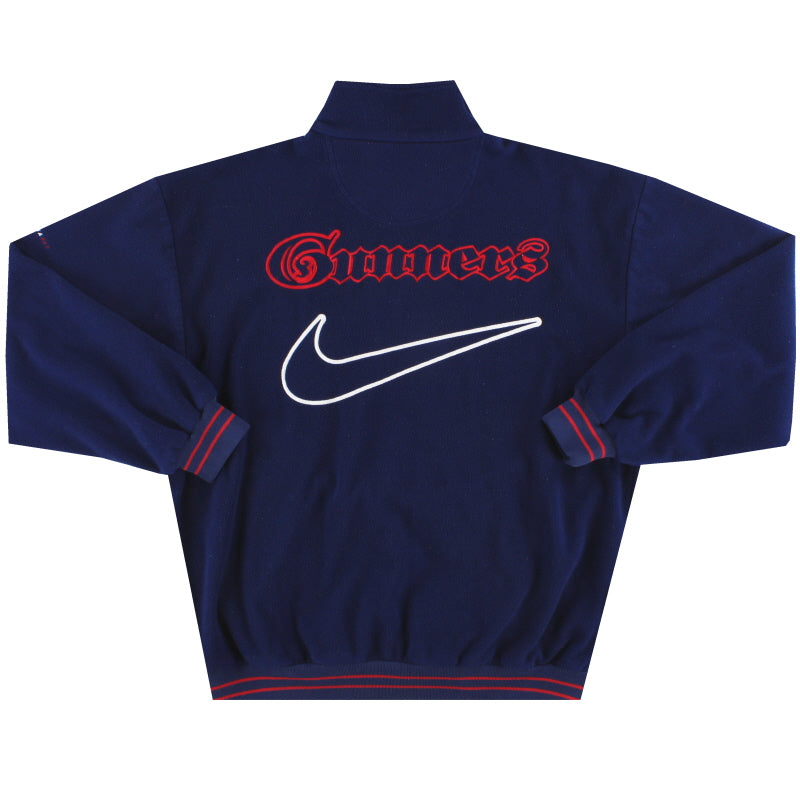 【正規品96-98 NIKE Arsenal 1/4 Zip Fleece】 1996-98 Arsenal Nike 1/4 Zip Fleece Top M | Vintage Football Shirts
