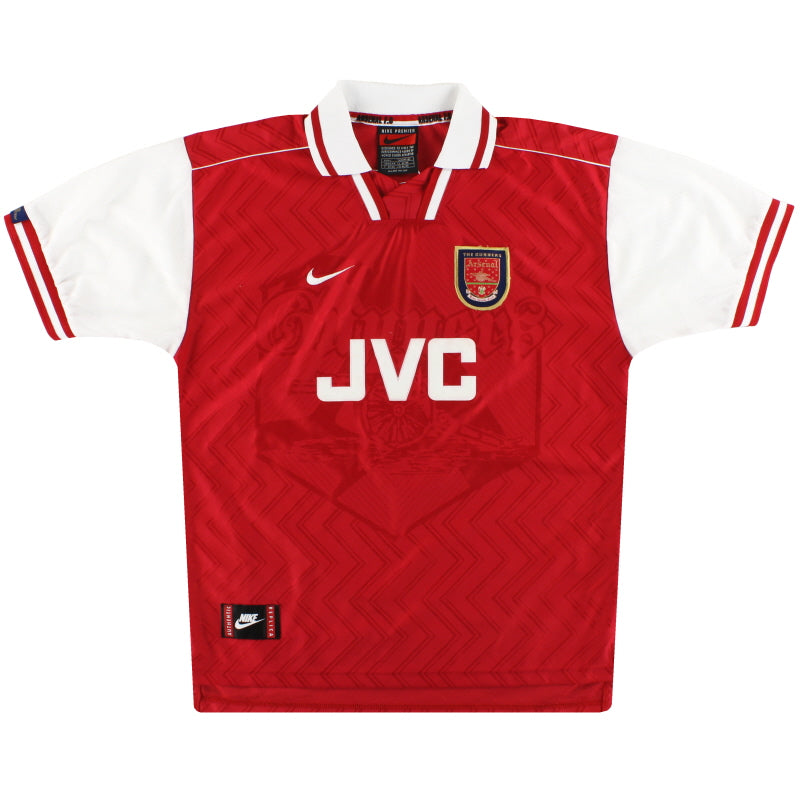 新品未使用長期保管　Nike Arsenal JVCロゴ 96-98 1996-98 Arsenal Nike Home Shirt *As New* XL.Boys | Vintage