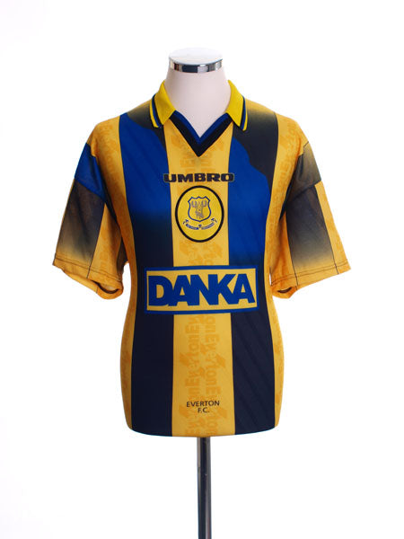 1996-98 Everton Away Shirt *Mint* M Football Shirt