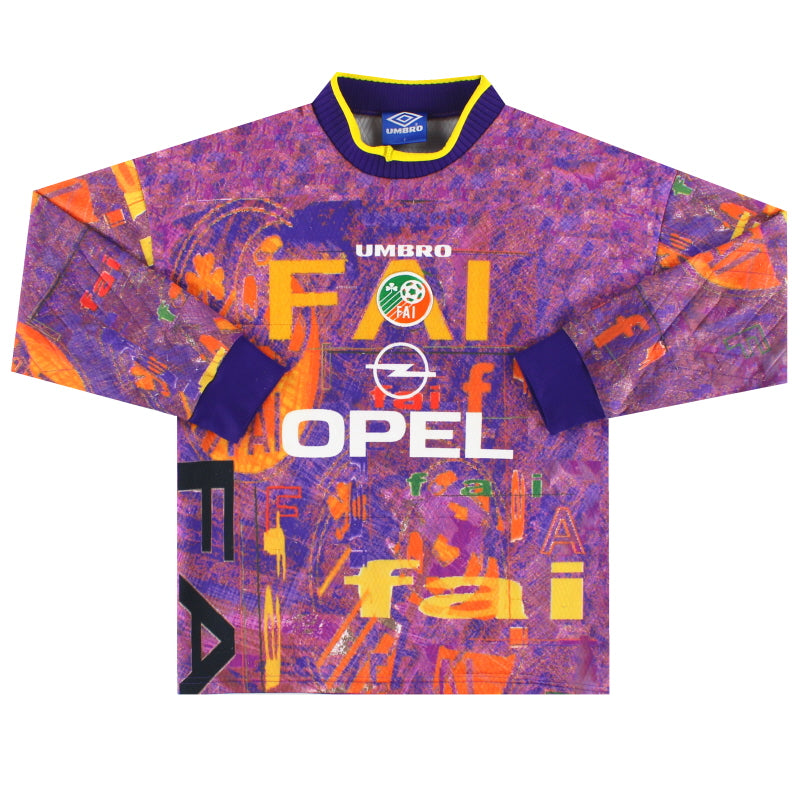 1996-98 Ireland Umbro Goalkeeper Shirt Y Football Shirt