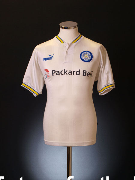 1996-98 Leeds Home Shirt L Football Shirt