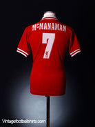 1996-97 Liverpool Home Shirt McManaman #7 *Mint* L Football Shirt