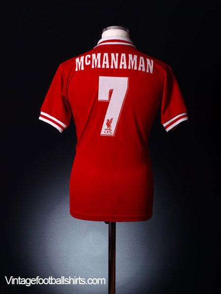 1996-97 Liverpool Home Shirt McManaman #7 *Mint* L Football Shirt