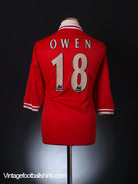 1996-98 Liverpool Home Shirt Owen #18 XXL Football Shirt