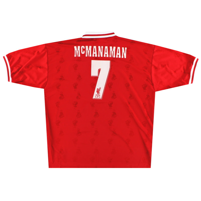 1996-98 Liverpool Reebok Home Shirt McManaman #7 XL Football Shirt
